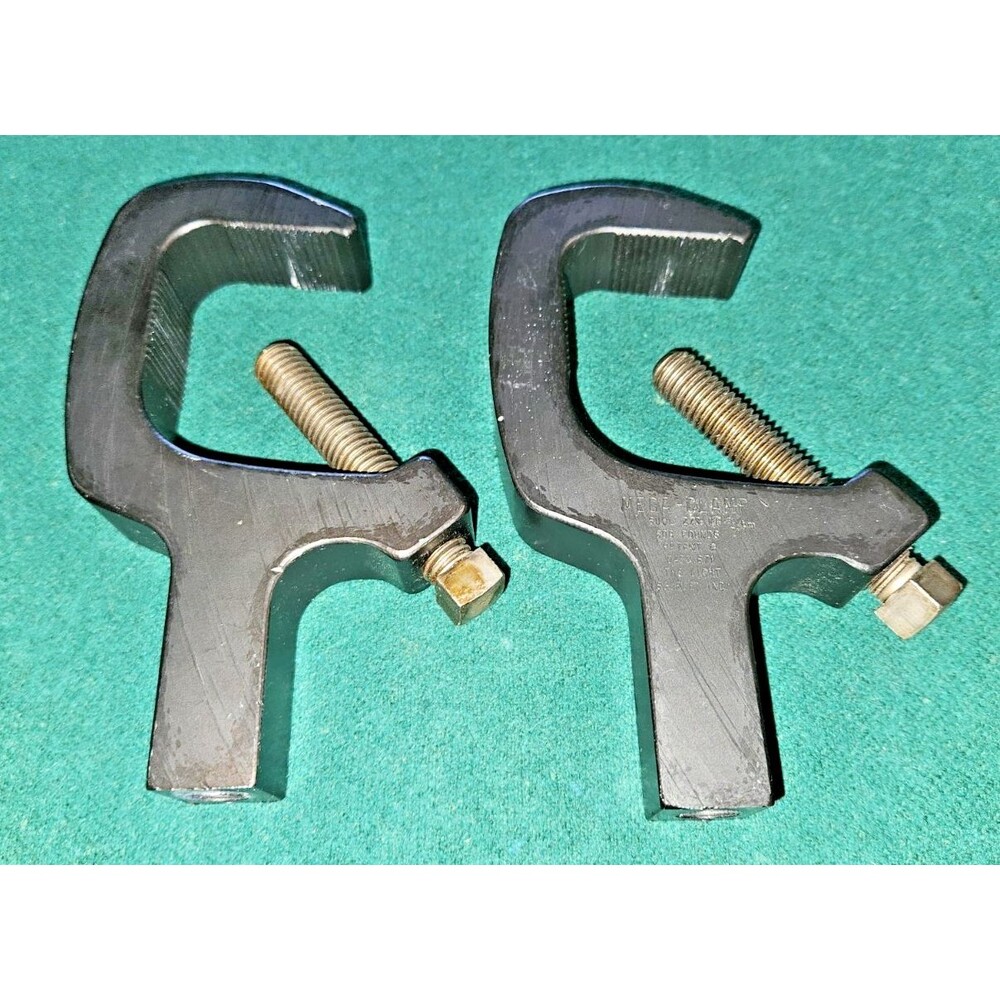 Lot of 2 MEGA Clamp The Light Source  Light Weight C-Clamp 600 LBS. black